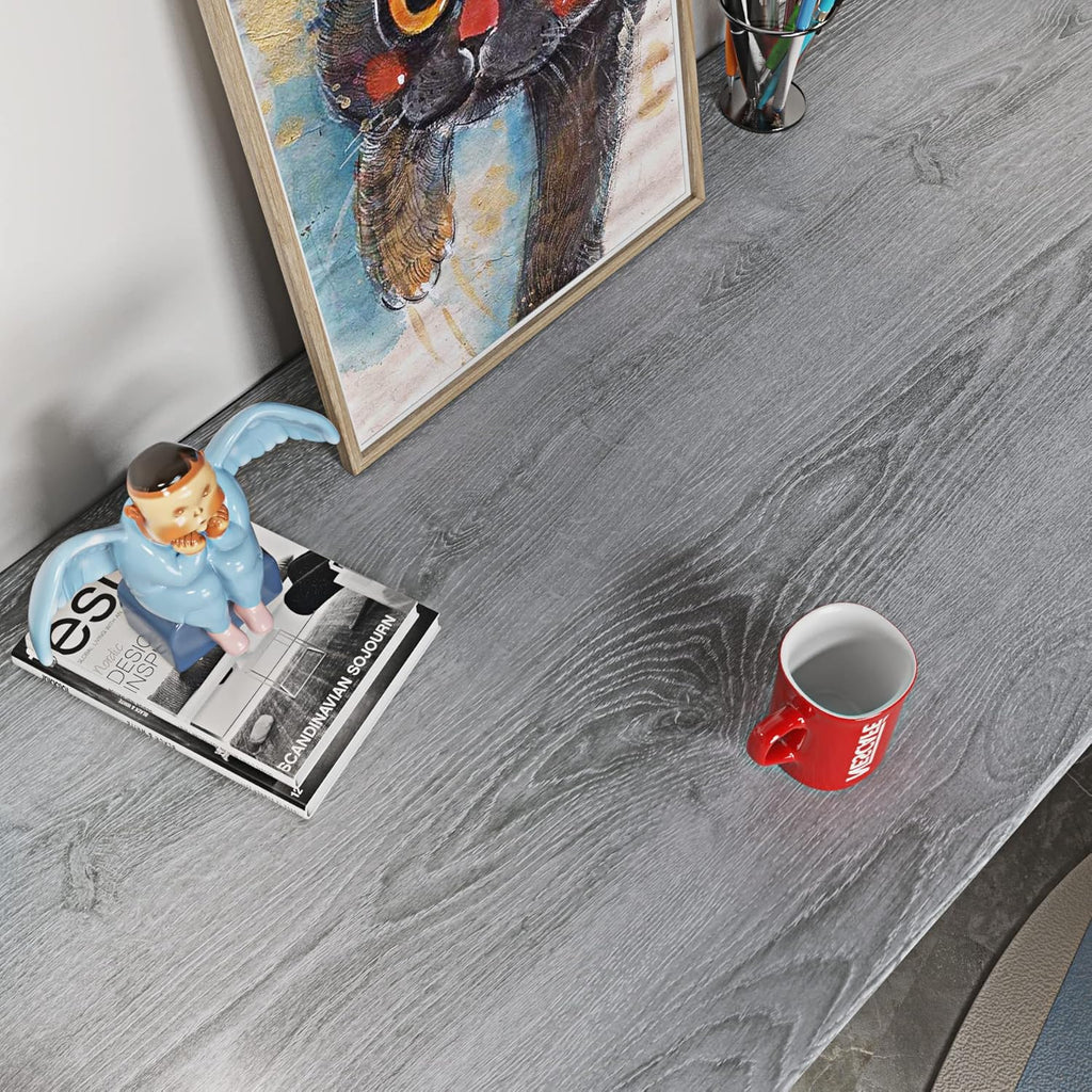 24"x200" Thick Grey Wood Contact Paper O658717