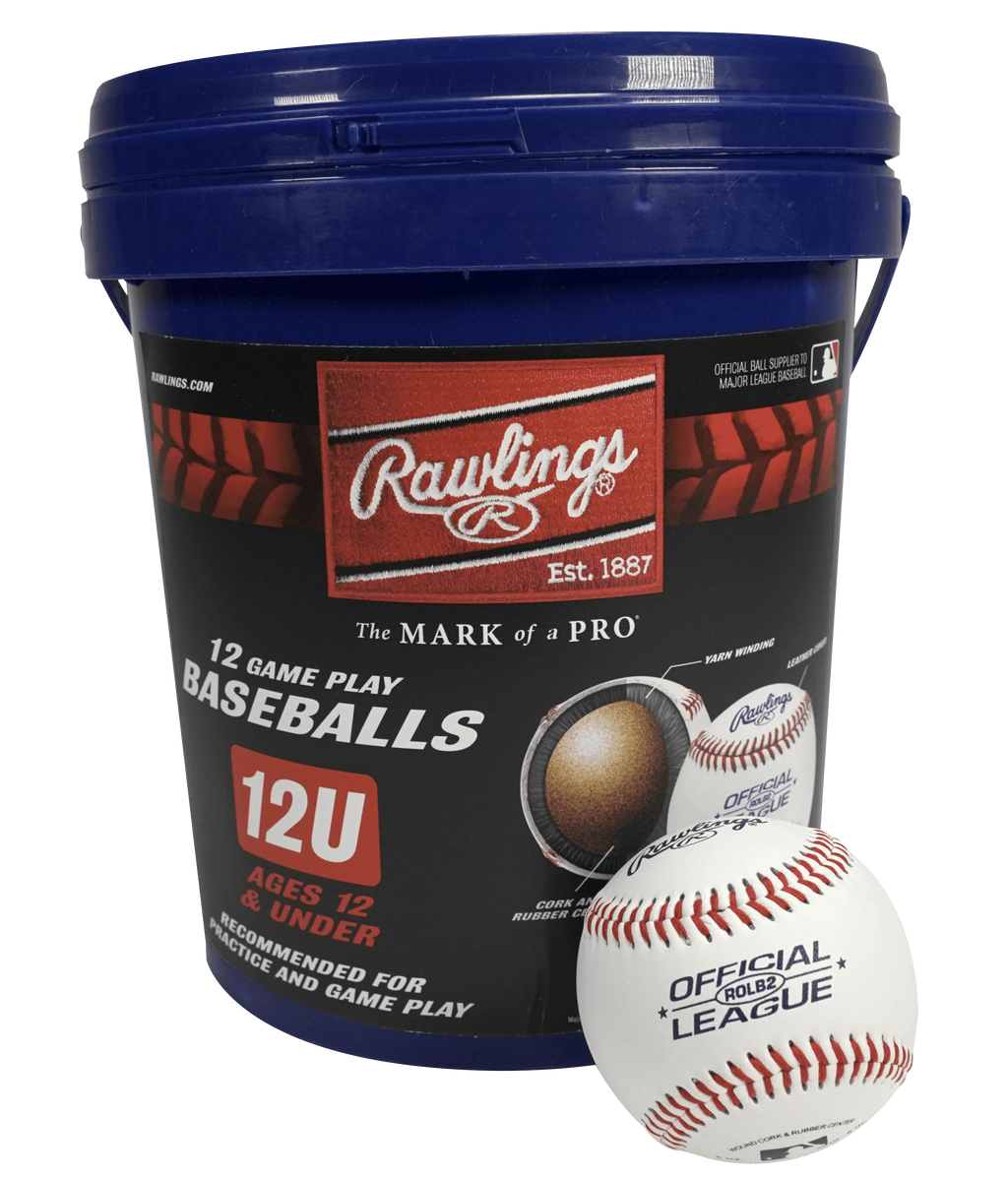 12 Count Youth Practice Baseball Bucket S310
