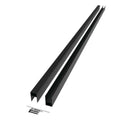 Matte Black Aluminum Privacy Fence Rail G31751