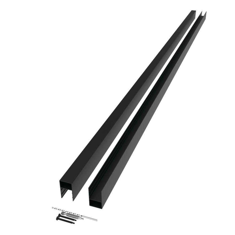 Matte Black Aluminum Privacy Fence Rail G31751