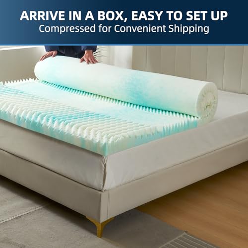 Queen 3 inch Gel Cooling Memory Foam Mattress Topper X633808