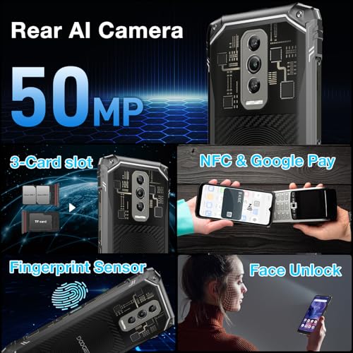 20GB RAM 256GB ROM 6.56'' 90Hz Display 50MP Camera 5150mAh Battery IP68/IP69K Waterproof Rugged Smartphone M568