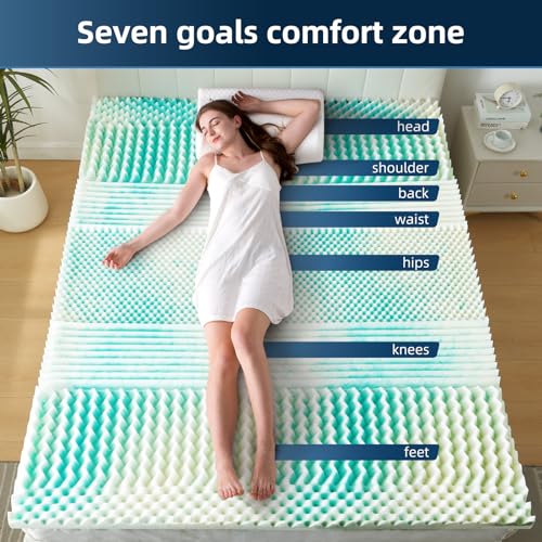 Queen 3 inch Gel Cooling Memory Foam Mattress Topper X633808