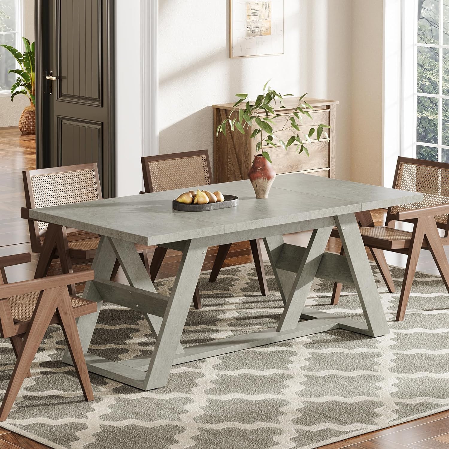 Gray Wood Dining Table R304