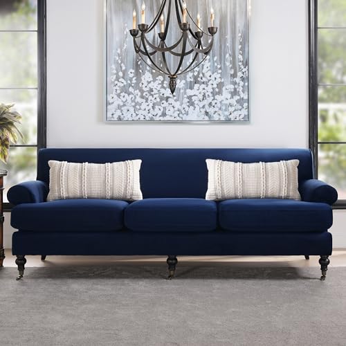 Light Beige Linen Three-Cushion Sofa A1369