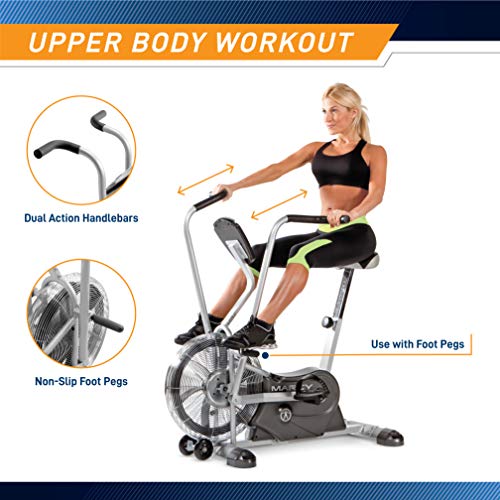 Air-Resistance Exercise Fan Bike With Dual Action Handlebars S6827