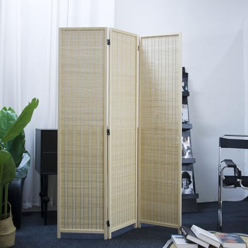 6 Panel Bamboo Room Divider, 67" H x 92.1" W H825