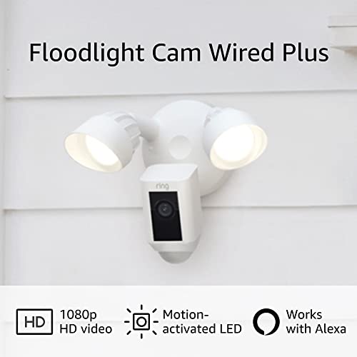 White Floodlight Cam with 1080p HD video C304