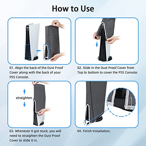 Black Dust Cover for PS5 V3705