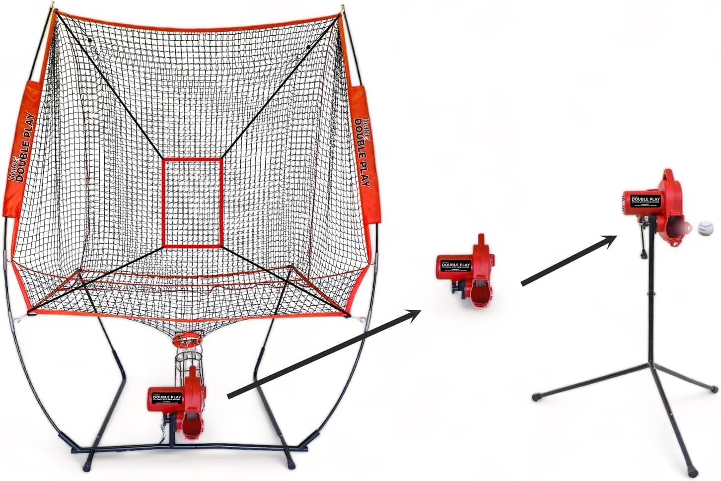 Red Double Play Pitching Machine M31002
