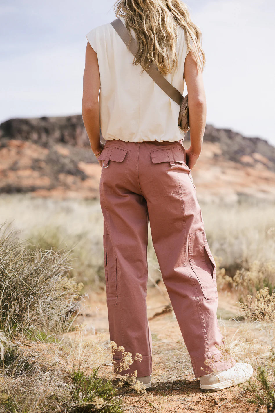 Mauve Cargo Pants Z3268