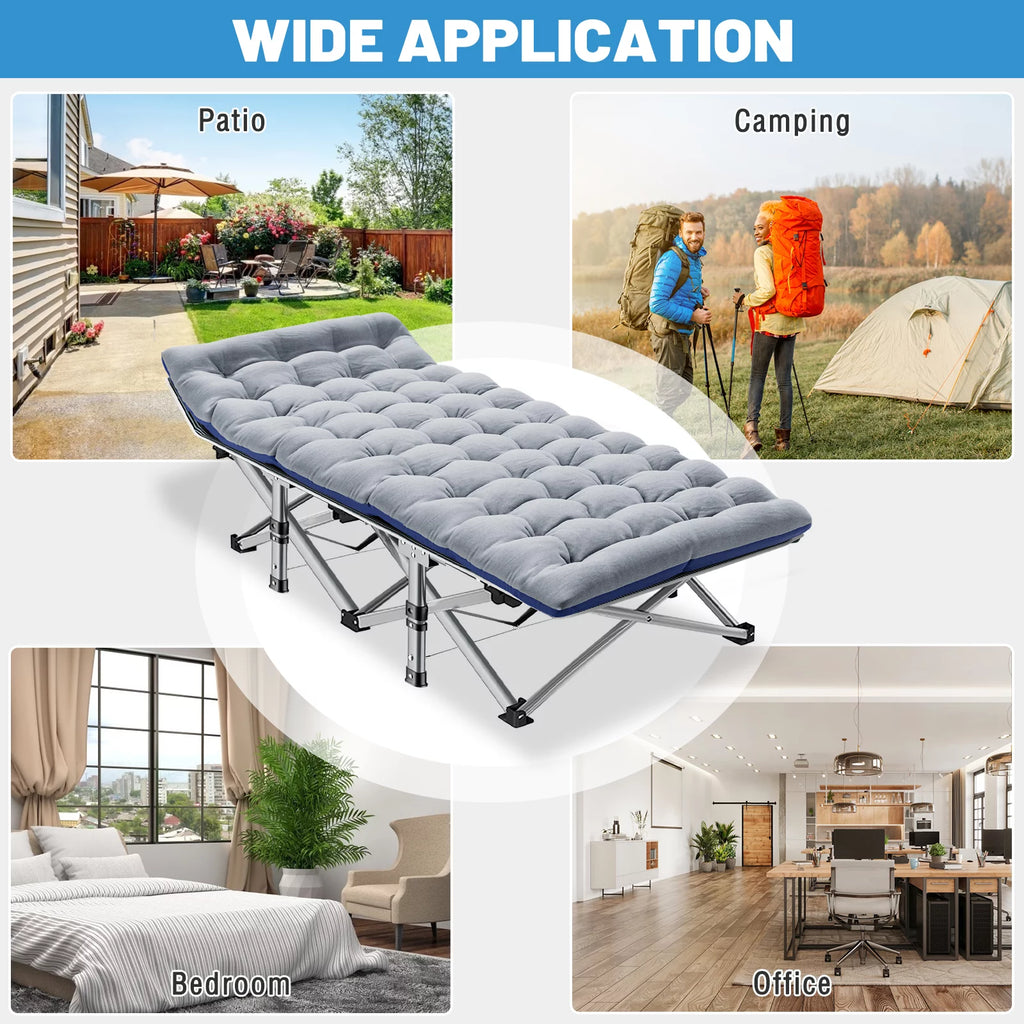 75" Portable Folding Camping Cot with Carry Bag W432115