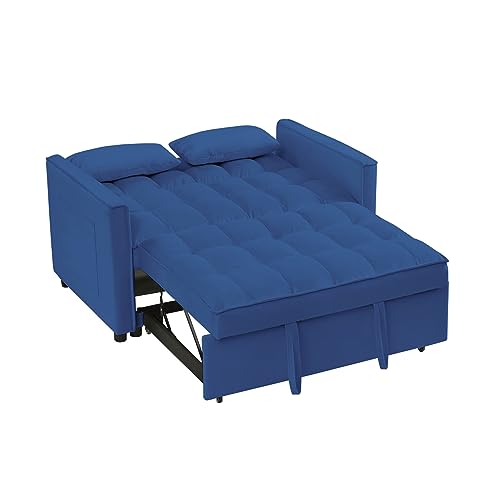Off White 3 in 1 Sleeper Sofa Bed with Side Pockets X92672