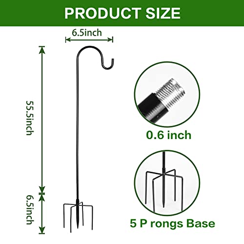 2 PCS 35 inch Metal Garden Shepherds Hook F64028