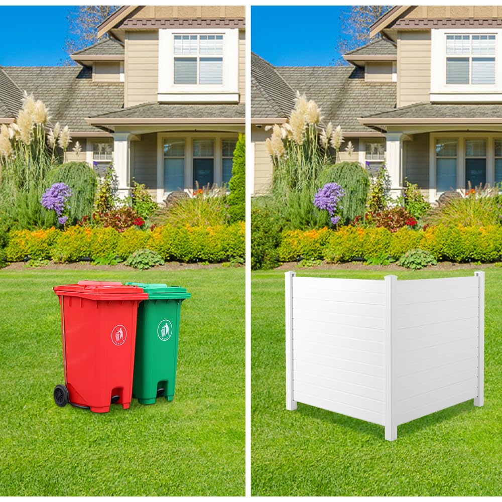 White Vinyl Privacy Screen Panels (2 Panels) F235084