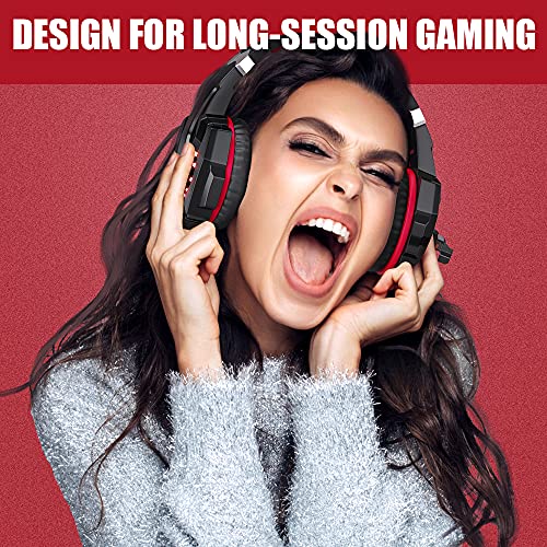 Stereo Gaming Headset with Mic, Noise Cancelling Over Ear Headphones, 7.1 Surround Sound J527