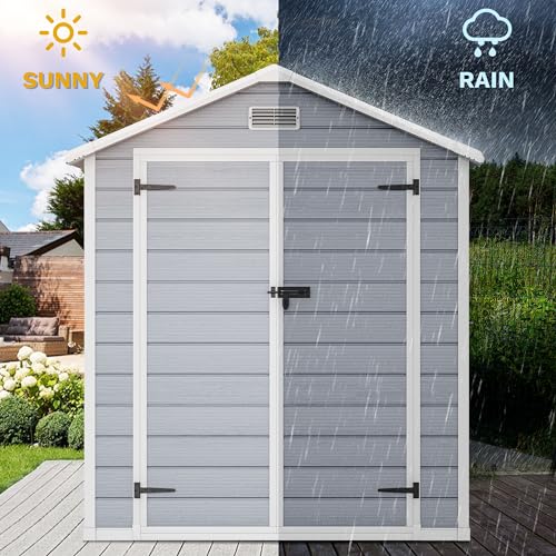 6.x4 FT Resin Storage Shed with Reinforced Floor F196