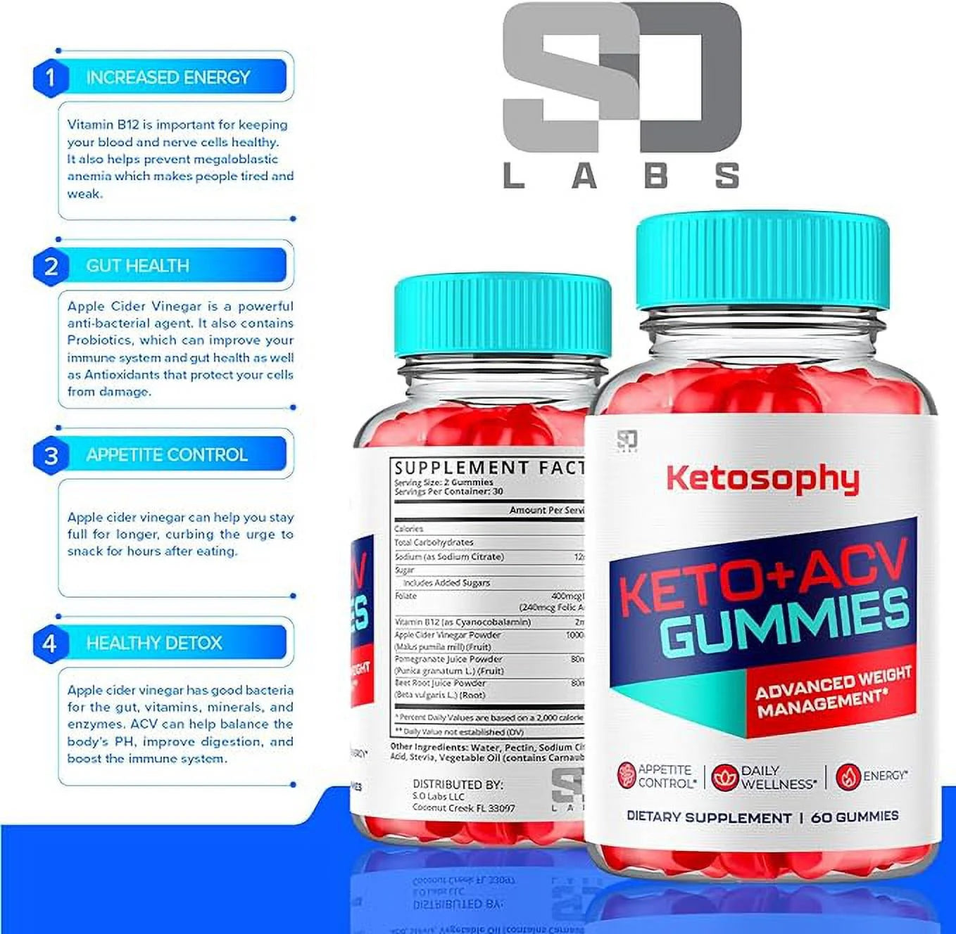 ACV Keto Gummies (60 Gummies) S22981