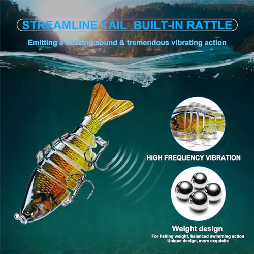 Lifelike Slow Sinking Swimbait Fishing Lure C2839
