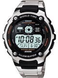 Silver Black Multi-Functional Digital Sport Watch N968081