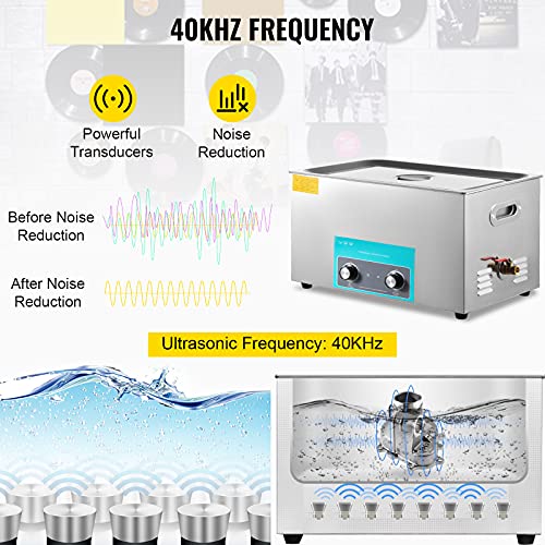 10L Ultrasonic Cleaner 304 Stainless Steel with Heater Timer J4999