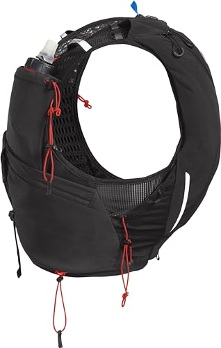 Black Large Racing Vest with Soft Flask Hydration B543