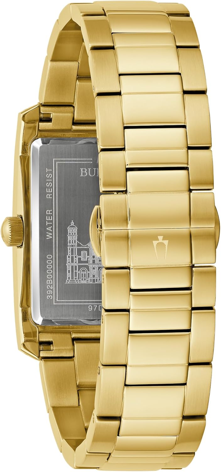 Gold Stainless Steel Quartz Watch with Diamonds A55637