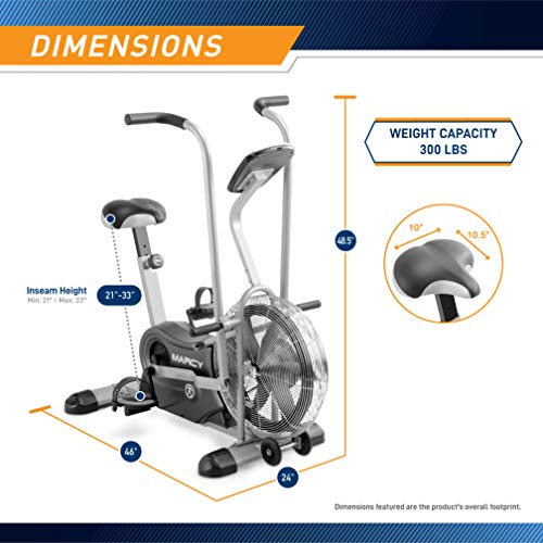 Air-Resistance Exercise Fan Bike With Dual Action Handlebars S6827