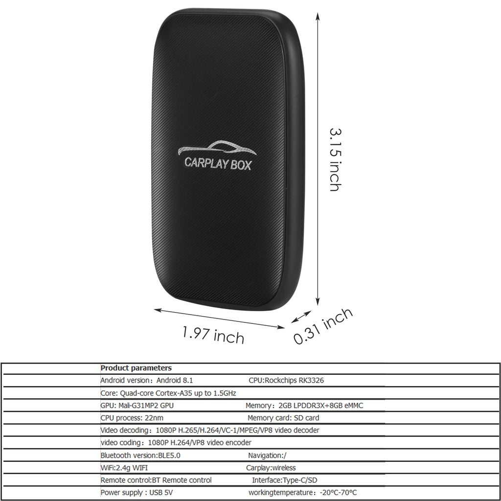 Wireless CarPlay Android Auto Multimedia Video Dongle F213