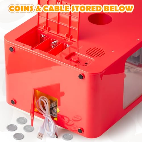 Claw Machine Arcade Toy with LED Light & Adjustable Sound, Rechargable Dispenser Toys Mini Vending Machine for Kids L74247