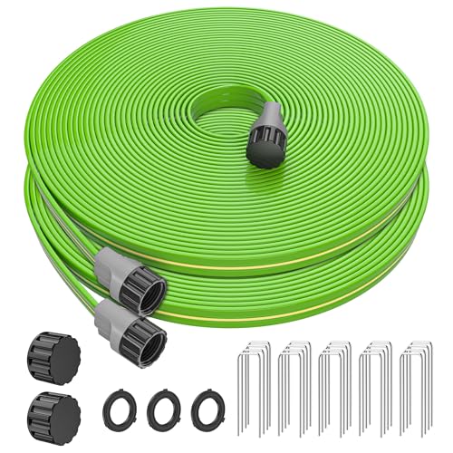 Flat Soaker Hose 50 FT with Stakes S57398
