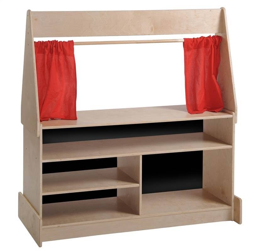 Black Wood Flannel Puppet Theater B487266