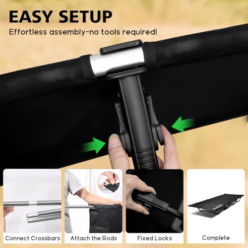 Ultralight Portable Folding Camping Cot, Black O9175