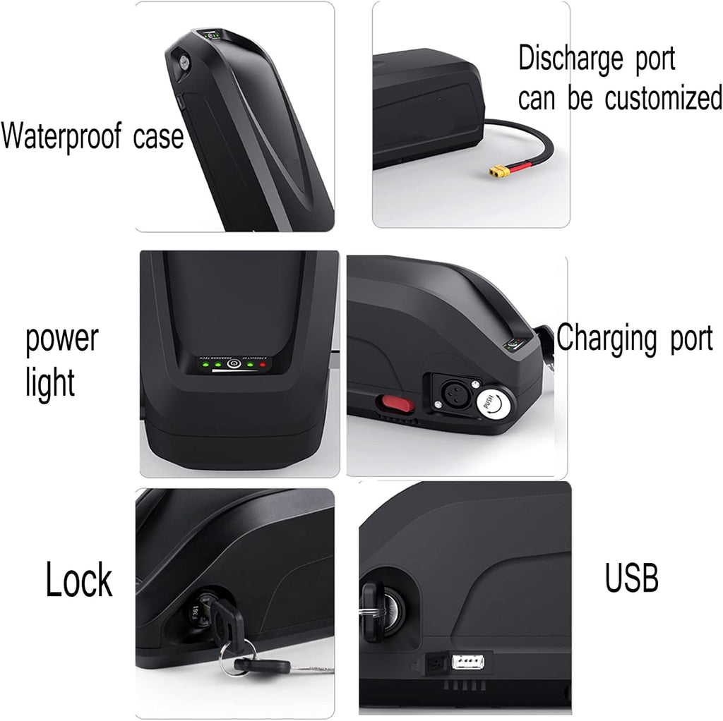 36V 10Ah 15Ah 20Ah Ebike Battery with Waterproof Case H5150