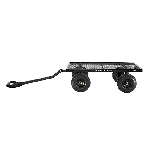 Black Steel Utility Wagon with Removable Side Panels, 4 Cu Ft, 900 lb Capacity B437413