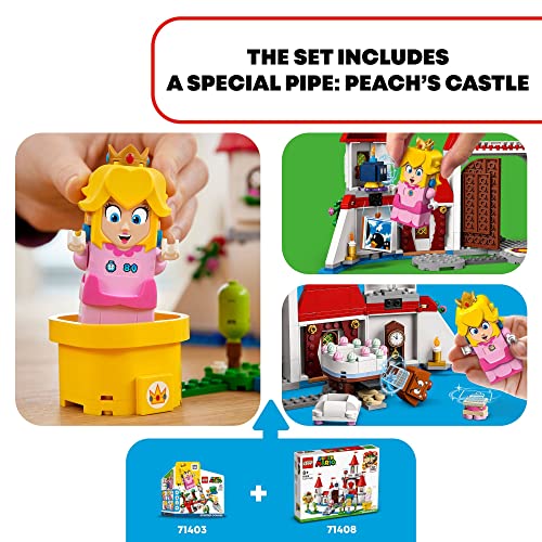 Peach’s Castle Expansion Set 71408, Buildable Game Toy with Bowser and Toadette Figures M86871