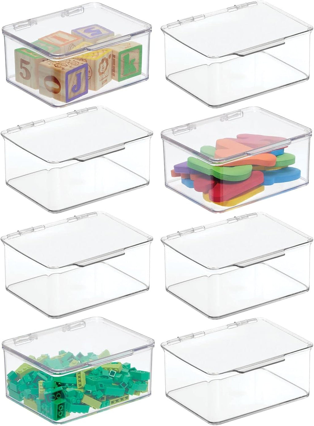 Clear Plastic Storage Bin with Lid, 8 Pack K718