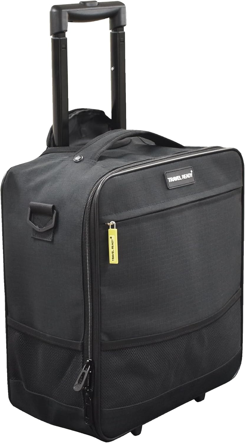 Black 15" Underseat 2 Wheel Carry On Luggage W382113