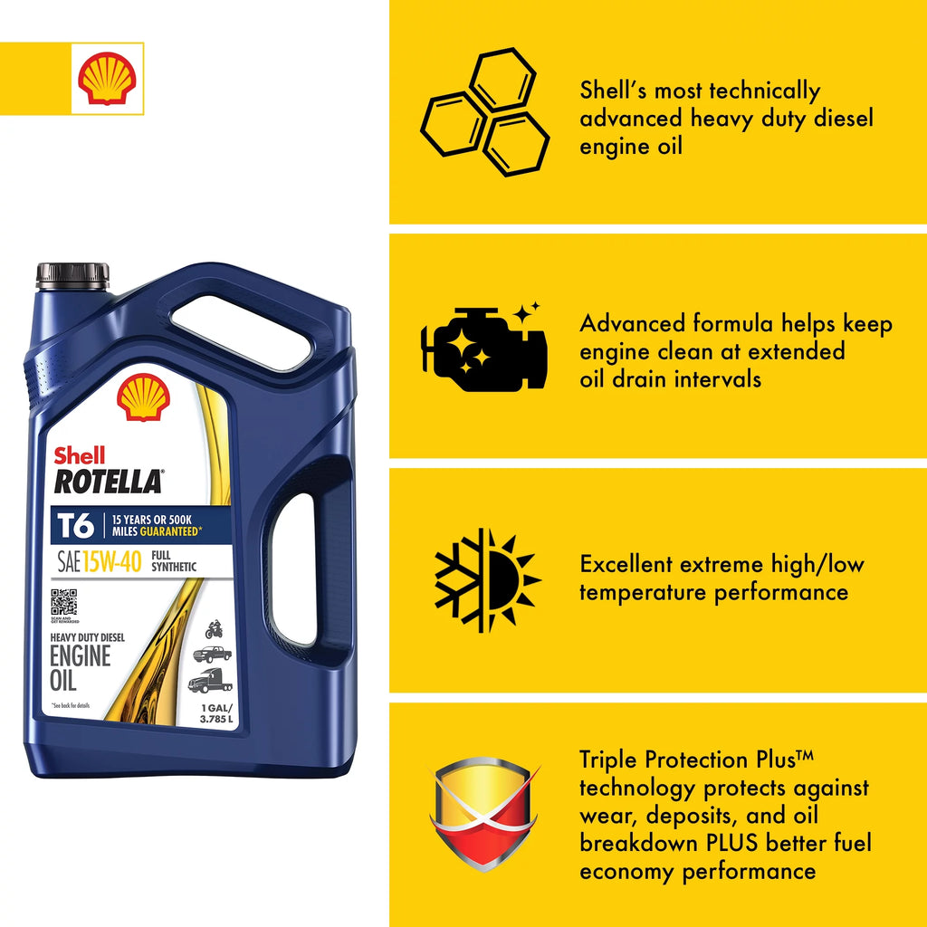 Full Synthetic 15W-40 Diesel Engine Oil, 1 Gallon J205573