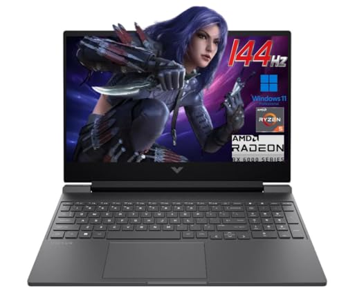 15.6" 144Hz FHD Gaming Laptop, AMD Ryzen 5 7535HS, 16GB DDR5 RAM, 512GB SSD, AMD Radeon RX 6550M, Backlit Keyboard, Windows 11 Pro, Mica Silver B997647