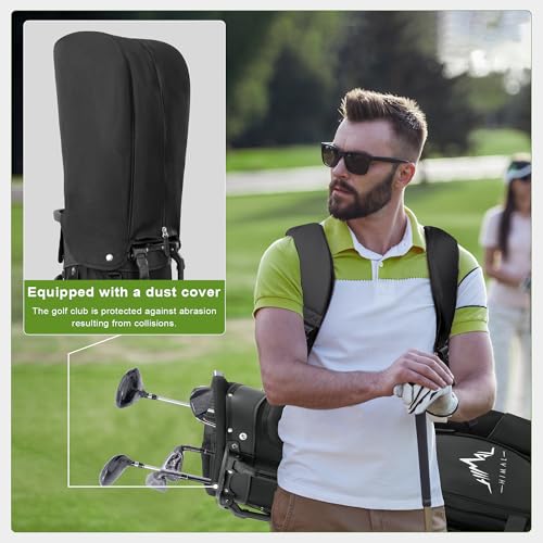 Lightweight Golf Stand Bag with 5 Way Full-Length Dividers and 8 Pockets I2233