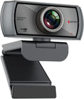 1080P 60fps Webcam with Microphone, 120° Wide Angle Dual Noise Reduction Mics, HD Streaming USB Camera J293