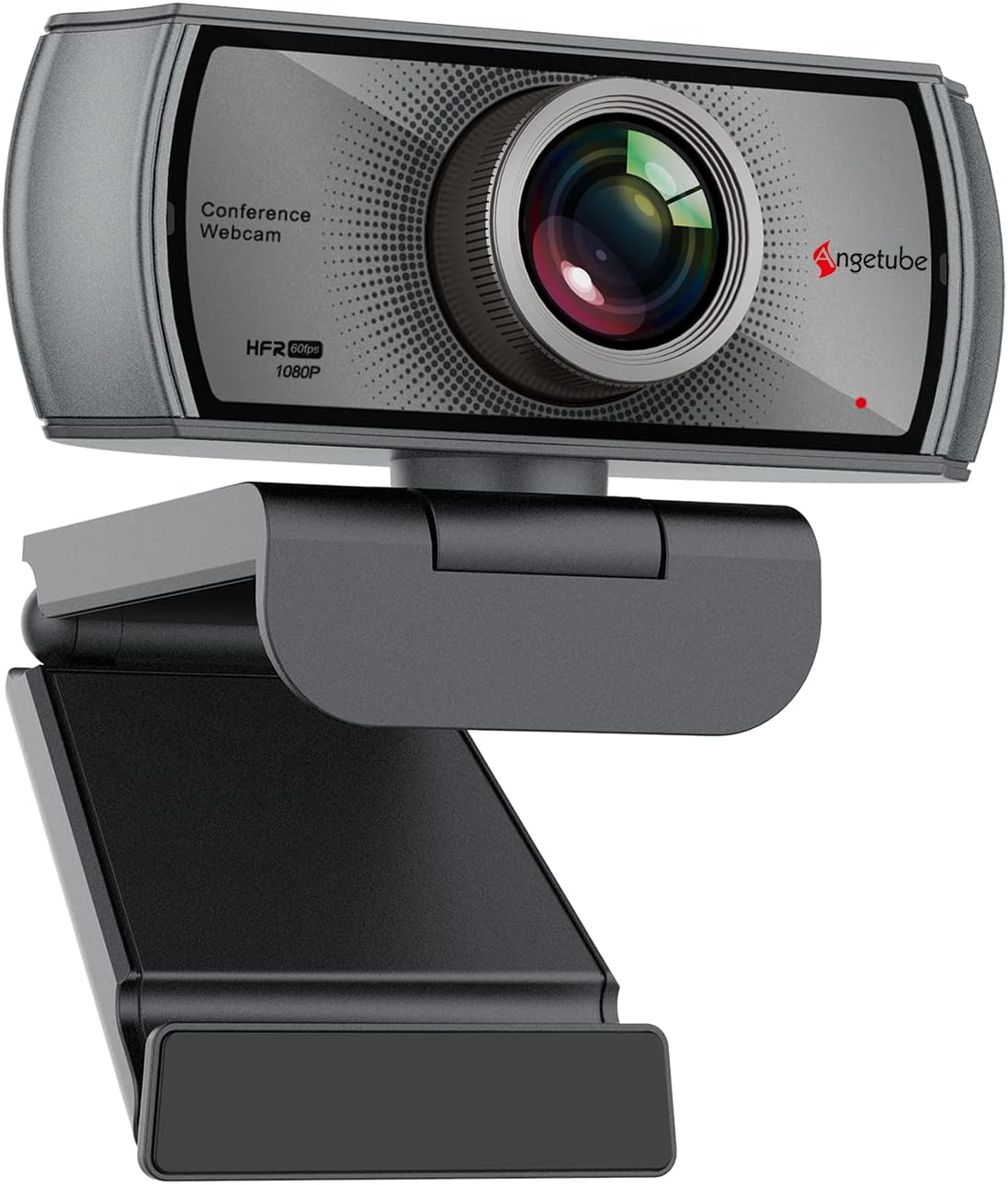 1080P 60fps Webcam with Microphone, 120° Wide Angle Dual Noise Reduction Mics, HD Streaming USB Camera J293