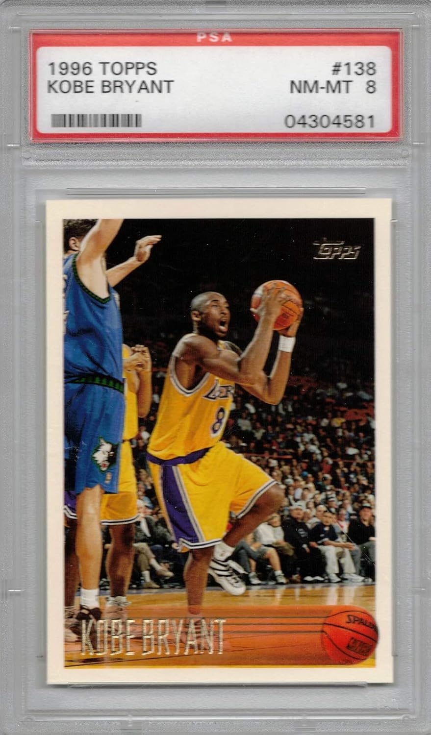 1996-97 Topps Basketball #138 Kobe Bryant Rookie Card Graded PSA 8 X4306