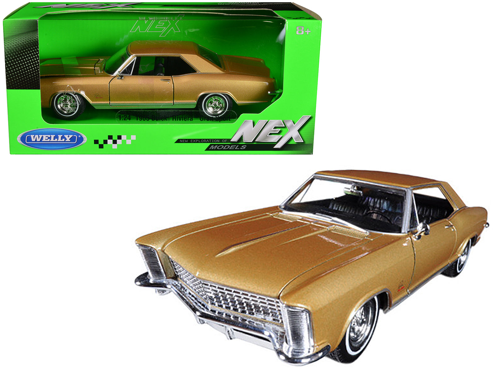 Gold Metallic 1/24 Diecast Model Car Y9187