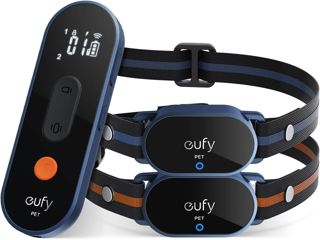 Rechargeable Adjustable Pet Training Collar with Remote, IPX7 Waterproof, Pack of 2 B218
