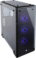 Black Mid-Tower Case with 3 RGB Fans Tempered Glass X819675