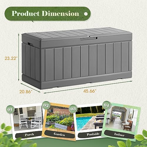85 Gallon Waterproof Resin Deck Box with Padlock Z977971