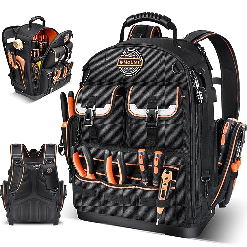 Water-resistant Heavy Duty Tool Backpack with Molded Base T9193