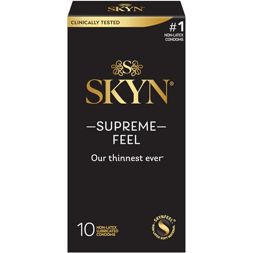 Non-Latex Condoms - 10 Count – Ultra-Thin & Pre-Lubricated Y6376
